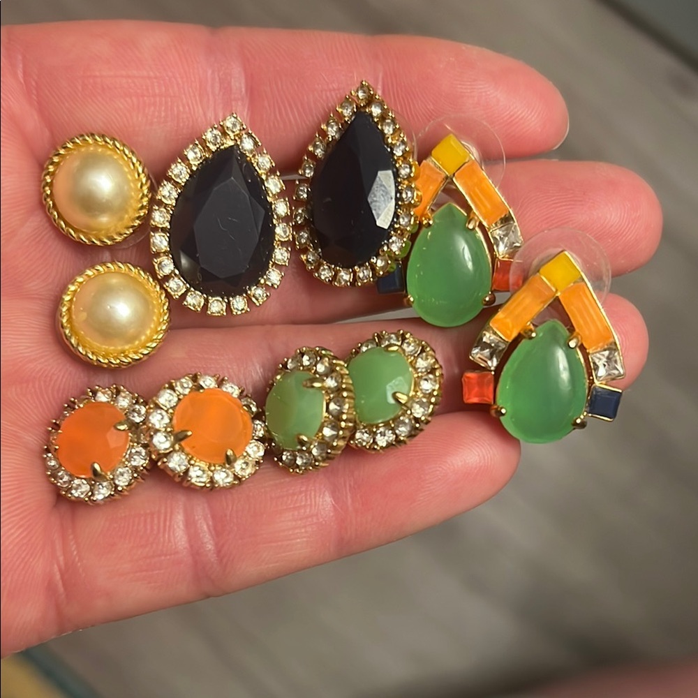 Kate Spade bundle Black and Green Earrings Set